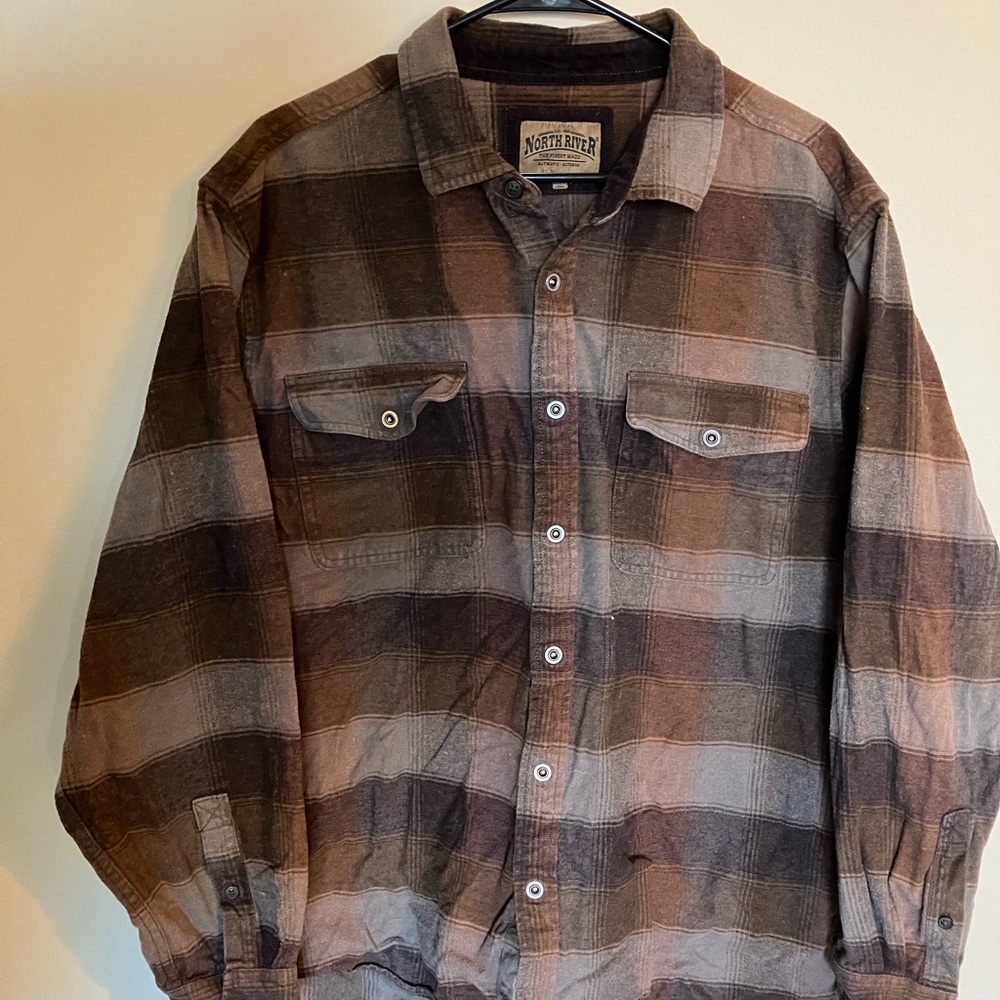 North River Plaid Button-Up Shirt